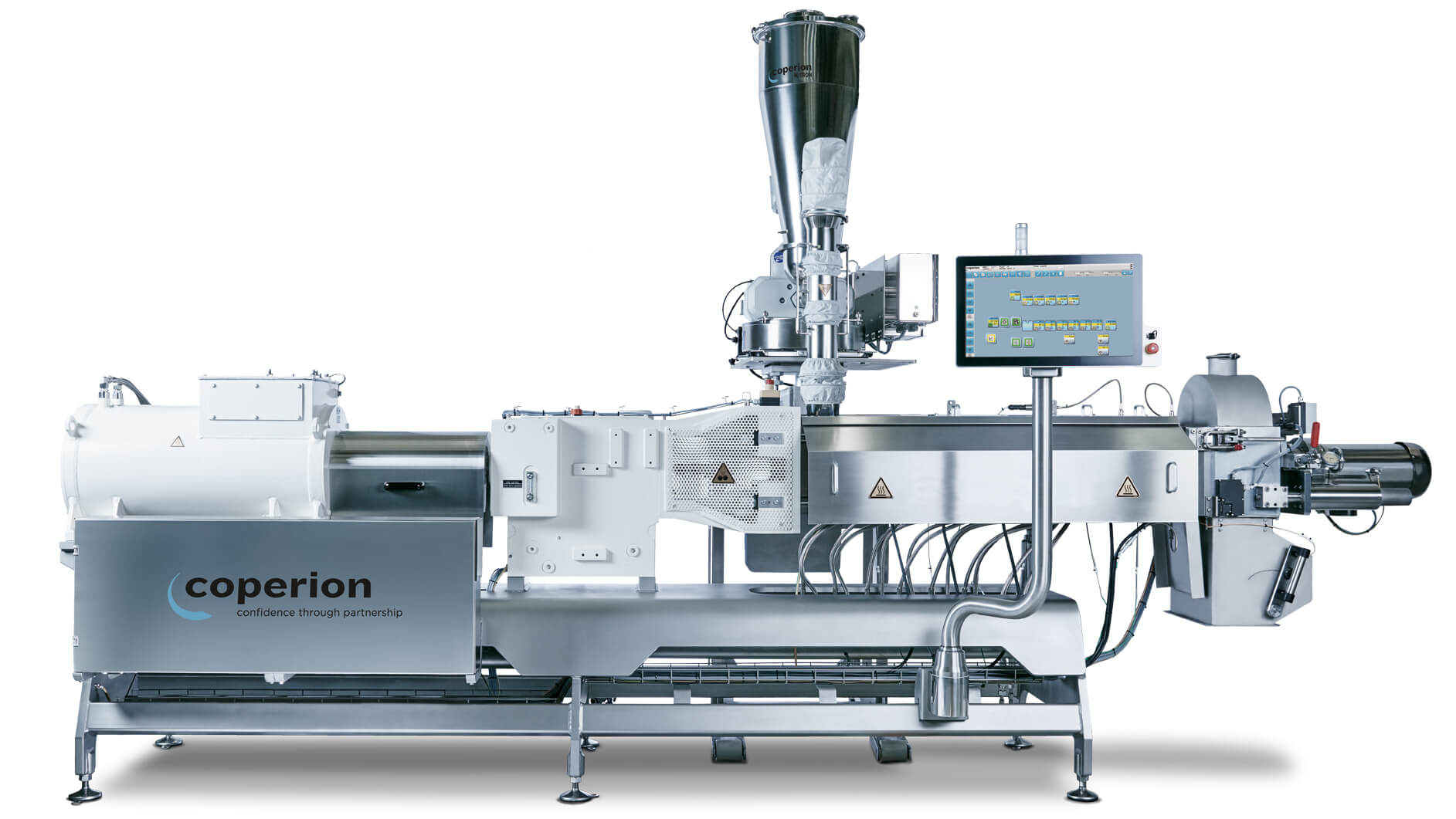 Coperion Doppelschneckenextruder ZSK 54 Mv frontal