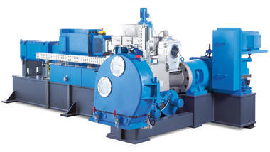 Coperion zweistufiger Extruder Kombiplast gesamt