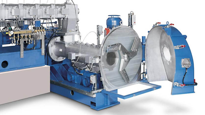 Coperion Exzentrische Granulierung EGR geöffnet