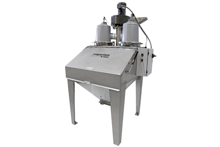 Coperion K-Tron bag dump station with integral dust control