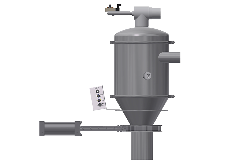 2415 Pellet Receiver with Slide Gate valve for feeder refill