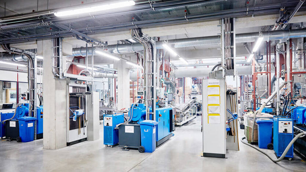 Produktion mit Coperion Extrudern bei Aurora Kunststoffe