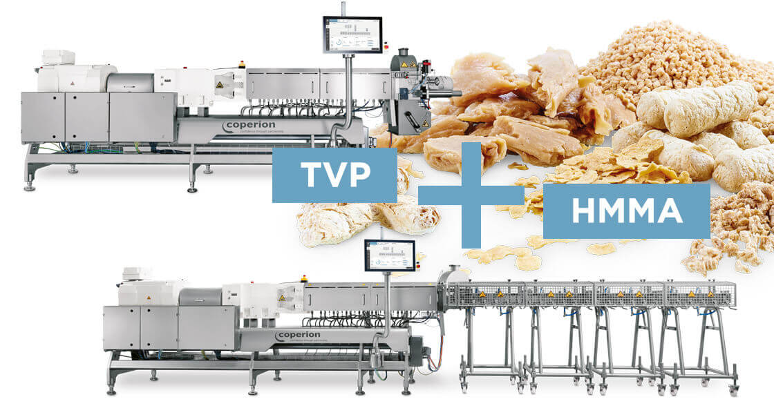 Coperion ZSK Food Extruder in Hybrid-Version für die Produktion von TVP und HMMA