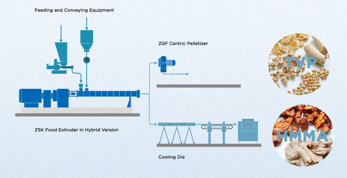 Coperion's process for the production of TVP and HMMA on one extruder