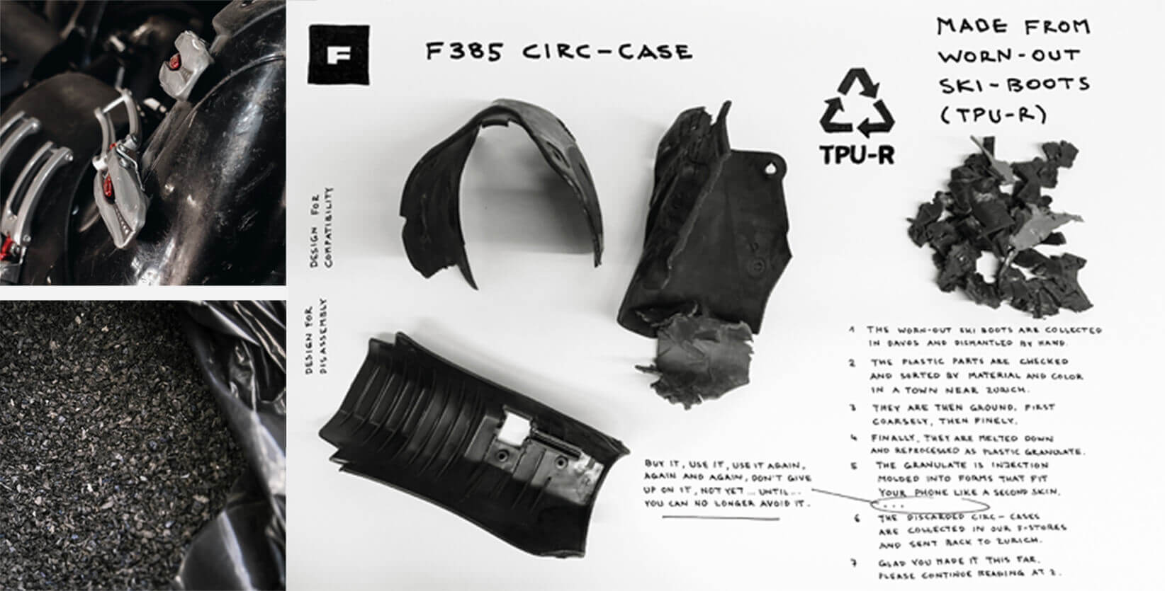FREITAG’s CIRC CASES made from discarded ski boots 